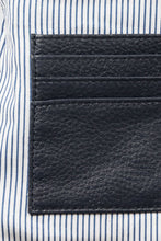 Load image into Gallery viewer, Leather card slots in Hoopla navy leather crossbody bag, Hoopla brand.
