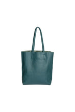Load image into Gallery viewer, Teal Open top tote